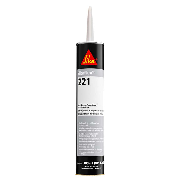 Sika Sikaflex® 221 Multi-Purpose Polyurethane Sealant/Adhesive - 10.3oz(300ml) Cartridge - Aluminum Gray
