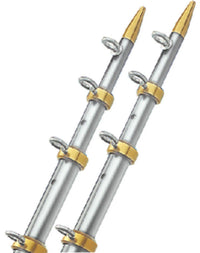 TACO 15' Telescopic Outrigger Poles HD 1-½" - Silver/Gold