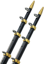 TACO 15' Telescopic Outrigger Poles HD 1-½" - Black/Gold