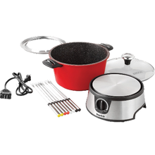Starfrit The Rock Electric Fondue Set, Red