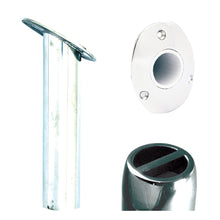 Tigress Oval Head SS Gunnel Mount Rod Holder - 30° - 9" - 4-Pack