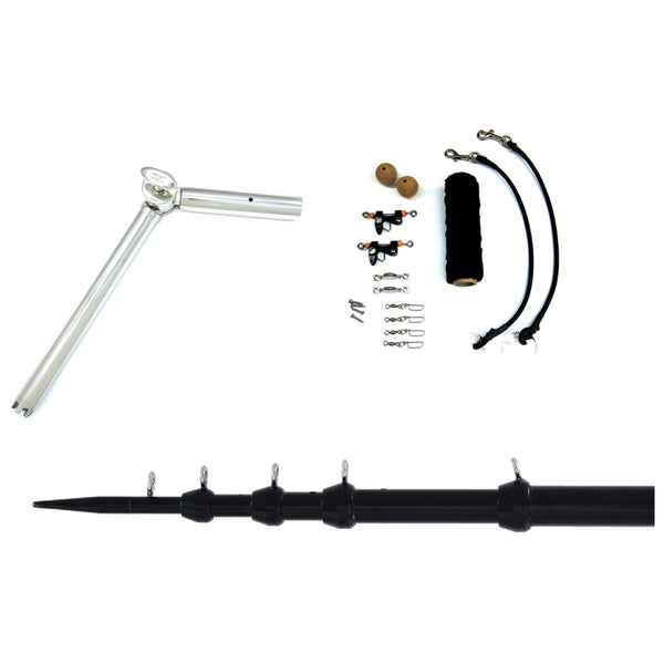 Tigress Rod Holder/Outrigger Telescoping System - 1-1/8" Mount - Black