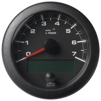 Veratron 3-3/8" (85MM) OceanLink® NMEA 2000® Tachometer - 7000 RPM - Black Dial & Bezel
