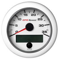 Veratron 3-3/8" (85mm) OceanLink® GPS Speedometer (0-35 KN/MPH/KMH) - White Dial & Bezel
