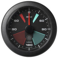 Veratron 3-3/8" (85MM) OceanLink® Apparent/True Wind Angle Gauge - Black Dial & Bezel