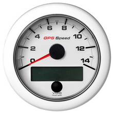 Veratron 3-3/8" (85mm) OceanLink® GPS Speedometer (0-14 KN/MPH/KMH) White Dial & Bezel