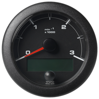 Veratron 3-3/8" (85mm) OceanLink Tachometer 3000 RPM - Black Dial & Bezel