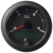 Veratron 3-3/8" (85mm) OceanLink Tachometer 3000 RPM - Black Dial & Bezel