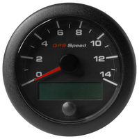 Veratron 3-3/8" (85mm) OceanLink® GPS Speedometer - Black Dial & Bezel (0-14 K/MPH/KMH)