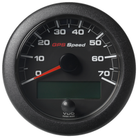 Veratron 3-3/8" (85mm) OceanLink® GPS Speedometer - Black Dial & Bezel (0-70 K/MPH/KMH)