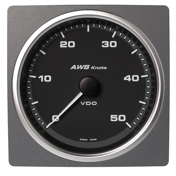 Veratron 4-3/8" (110mm) AcquaLink® Apparent Wind Angle 0-50 Knots - 12/24V - Black Dial & Bezel