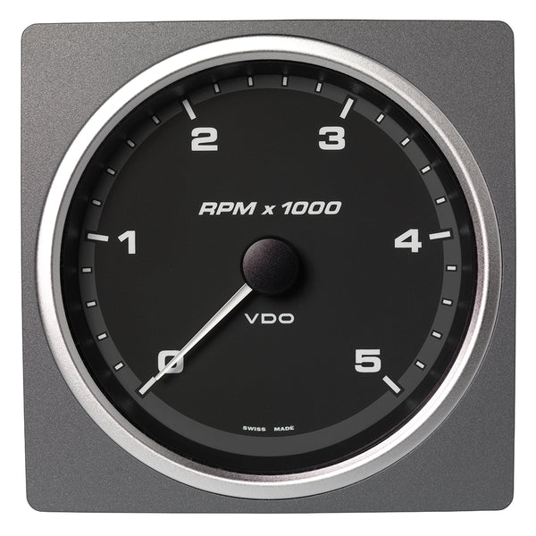 Veratron 4-3/8" (110mm) AcquaLink® Tachometer 5000 RPM - 12/24V - Black Dial & Bezel