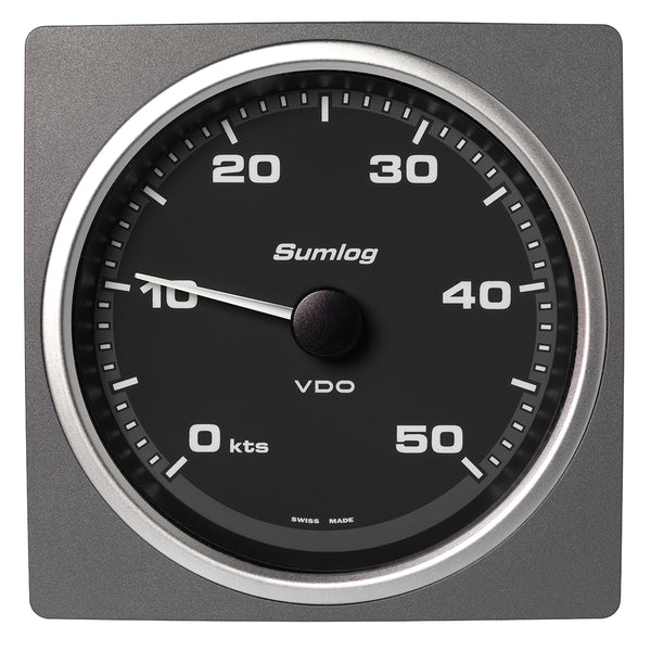 Veratron 4-3/8" (110mm) AcquaLink® Speed Through Water 50 Knots - 12/24V - Black Dial & Bezel