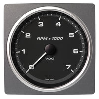 Veratron 4-3/8" (110mm) AcquaLink® Tachometer 7000 RPM - 12/24V - Black Dial & Bezel