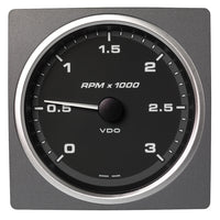 Veratron 4-3/8" (110mm) AcquaLink® Tachometer 3000 RPM - 12/24V - Black Dial & Bezel