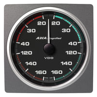 Veratron 4-3/8" (110mm) AcquaLink® Apparent Wind Angle Magnified 360° - 12/24V - Black Dial & Bezel