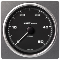 Veratron 4-3/8" (110mm) AcquaLink® Apparent Wind Angle 0-50 Knots - 12/24V - Black Dial & Bezel
