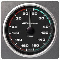 Veratron 4-3/8" (110mm) AcquaLink® Apparent Wind Angle Magnified 360° - 12/24V - Black Dial & Bezel