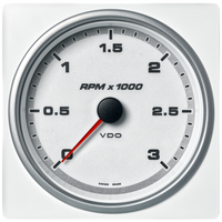 Veratron 4-3/8" (110mm) AcquaLink® Tachometer 3000 RPM - 12/24V - White Dial & Bezel