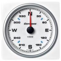 Veratron 4-3/8" (110mm) AcquaLink® Compass 360° - 12/24V - White Dial & Bezel