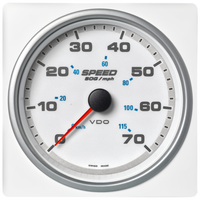Veratron 4-3/8" (110mm) AcquaLink® Speed Over Ground 70 MPH/155 KMH - 12/24V - White Dial & Bezel