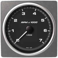 Veratron 4-3/8" (110mm) AcquaLink® Tachometer 7000 RPM - 12/24V - Black Dial & Bezel