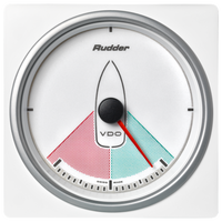 Veratron 4-3/8" (110mm) AcquaLink® Rudder Angle Gauge 80° - 12/24V - White Dial & Bezel