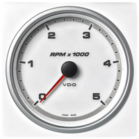 Veratron 4-3/8" (110mm) AcquaLink® Tachometer 5000 RPM - 12/24V - White Dial & Bezel
