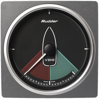 Veratron 4-3/8" (110mm) AcquaLink® Rudder Angle Gauge 80° - 12/24V - Black Dial & Bezel