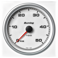 Veratron 4-3/8" (110mm) AcquaLink® Speed Through Water 50 Knots - 12/24V - White Dial & Bezel