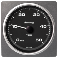 Veratron 4-3/8" (110mm) AcquaLink® Speed Through Water 50 Knots - 12/24V - Black Dial & Bezel