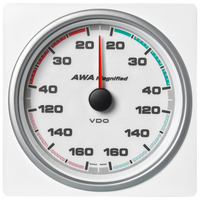 Veratron 4-3/8" (110mm) AcquaLink® Apparent Wind Angle Magnified 360° - 12/24V - White Dial & Bezel