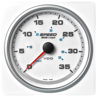 Veratron 4-3/8" (110mm) AcquaLink® Speed Over Ground 35 MPH/55 KMH - 12/24V - White Dial & Bezel