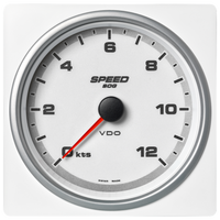 Veratron 4-3/8" (110mm) AcquaLink® Speed Over Ground 12 Knots - 12/24V - White Dial & Bezel