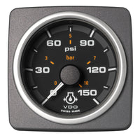 Veratron 52 MM (2-1/16") AcquaLink Engine Oil Pressure 150 PSI/10 Bar - Black Dial & Bezel
