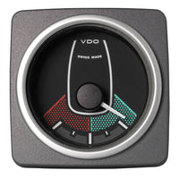 Veratron 52 MM (2-1/16") AcquaLink Rudder Angle Gauge 90° - Black Dial & Bezel