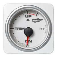 Veratron 52 MM (2-1/16") AcquaLink Engine Trim Gauge Up/Down - White Dial & Bezel