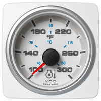 Veratron 52 MM (2-1/16") AcquaLink Engine Oil Temperature 100°F/300°F - White Dial & Bezel