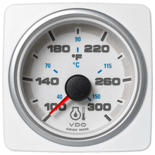 Veratron 52 MM (2-1/16") AcquaLink Engine Oil Temperature 100°F/300°F - White Dial & Bezel