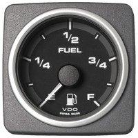 Veratron 52 MM (2-1/16") AcquaLink Fuel Level Gauge Empty/Full - Black Dial & Bezel