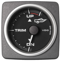 Veratron 52 MM (2-1/16") AcquaLink Engine Trim Gauge Up/Down - Black Dial & Bezel