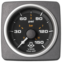 Veratron 52 MM (2-1/16") AcquaLink Engine Oil Pressure 150 PSI/10 Bar - Black Dial & Bezel