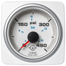 Veratron 52 MM (2-1/16") AcquaLink Engine Trim Gauge Up/Down - White Dial & Bezel