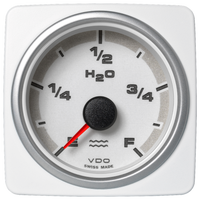 Veratron 52 MM (2-1/16") AcquaLink Fresh Water Gauge E/F - White Dial & Bezel