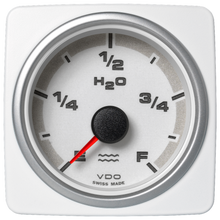 Veratron 52 MM (2-1/16") AcquaLink Fresh Water Gauge E/F - White Dial & Bezel