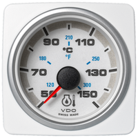 Veratron 52 MM (2-1/16") AcquaLink Engine Oil Temperature 50°C/150°C - White Dial & Bezel