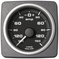 Veratron 52 MM (2-1/16") AcquaLink® Ammeter Gauge -150/+150 AMP - Black Dial & Bezel