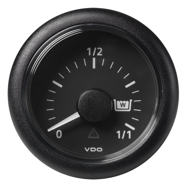 Veratron 52MM (2-1/16") ViewLine Waste Water - 0 to 1/1 - Black Dial & Bezel
