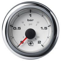 Veratron 52MM (2-1/16") OceanLink Boost Pressure Gauge - 2 Bar/30PSI - White Dial & Bezel