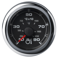 Veratron 52MM (2-1/16") OceanLink Pyrometer Gauge (900° C/1650° F) - Black Dial & Bezel